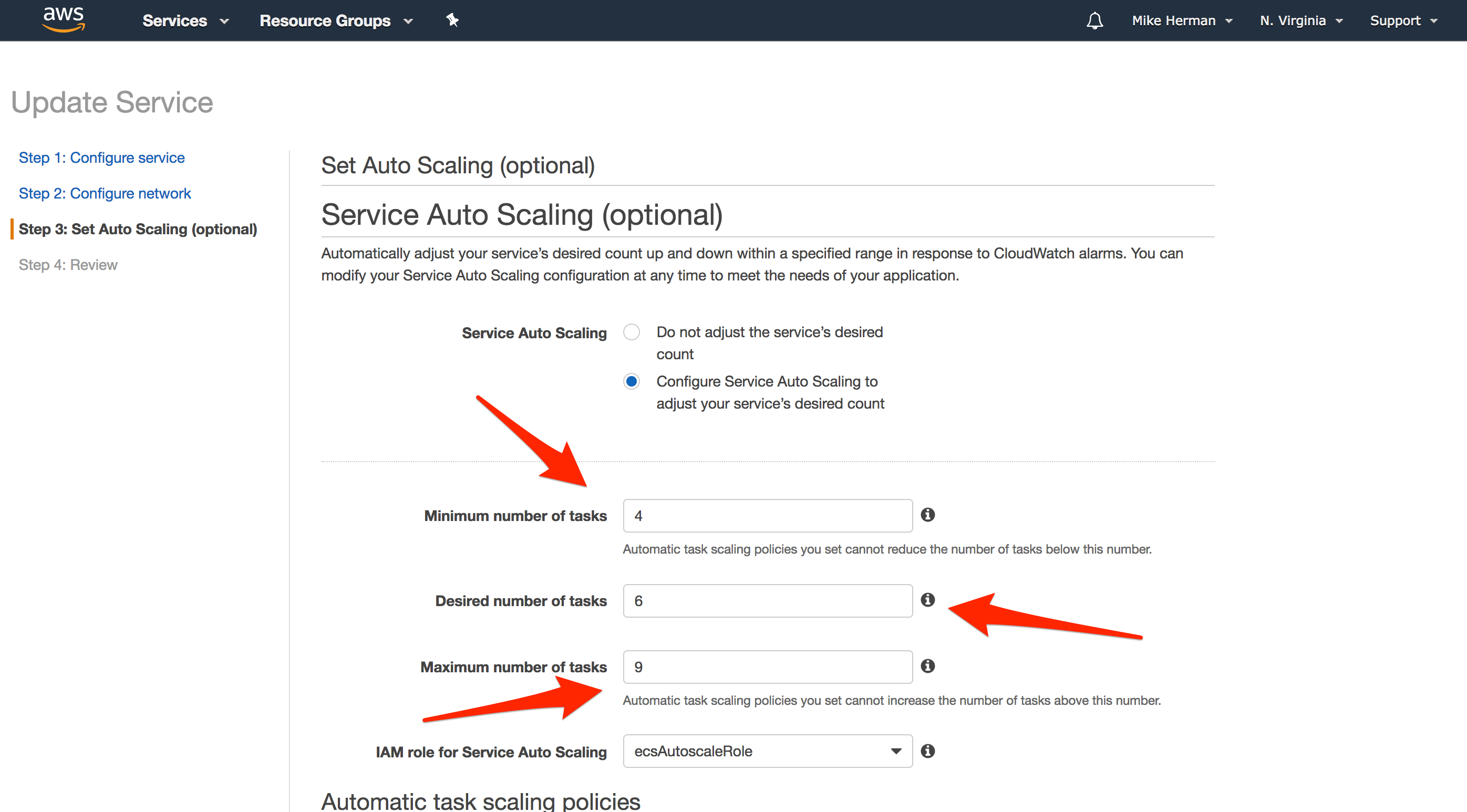 service auto scaling